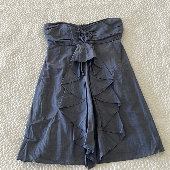 J. Crew Strapless Chambray Wild Rose Dress - Picture 3 of 7